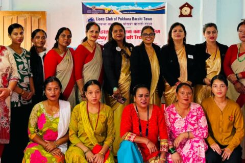 लायन्स क्लब अफ पोखरा बाराही टाउनको ३ दिने हस्तकला तालिम शुभारम्भ